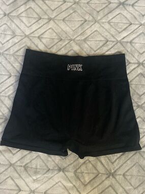PINK Victoria's Secret Black High-Waist Bike Shorts